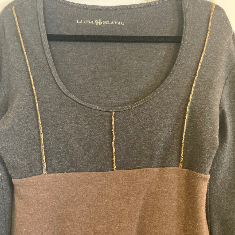 Laura Hlavac Fit and Flare Long Sleeve Dress Size S